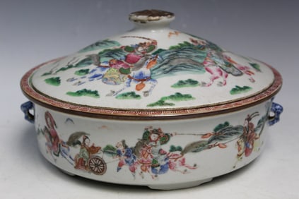 Chinese Famille Rose Porcelain Lidded Tureen.