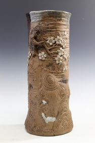 Chinese Semi-glazed Pottery Brush Pot