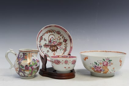 Group of Chinese Export Famille Rose Porcelain Items
