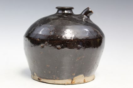 Chinese Black Glazed Pottery Wine Pot