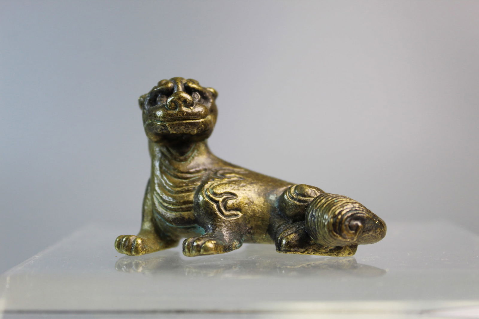 Chinese Bronze Beast Paperweight: Chinese Bronze Beast Paperweight. L 2.25". H 1.25".