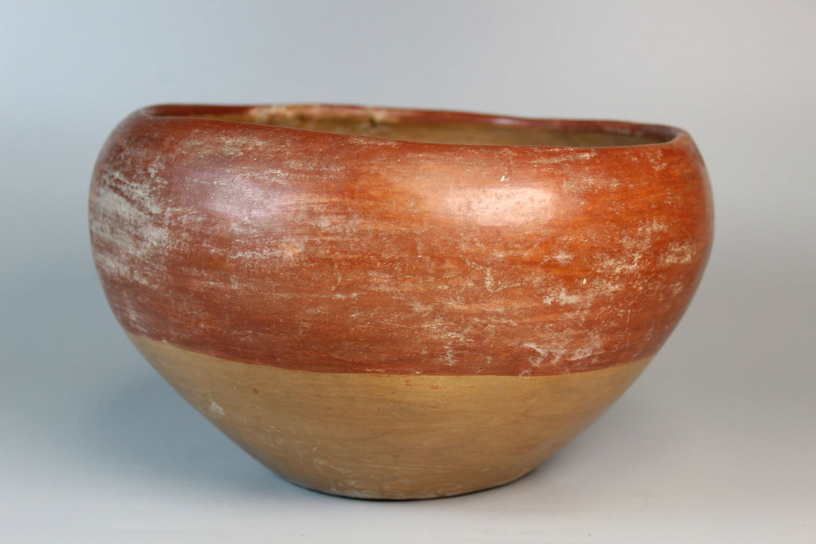 Santa Clara Red and Tan Pottery Bowl (1 of 9)
