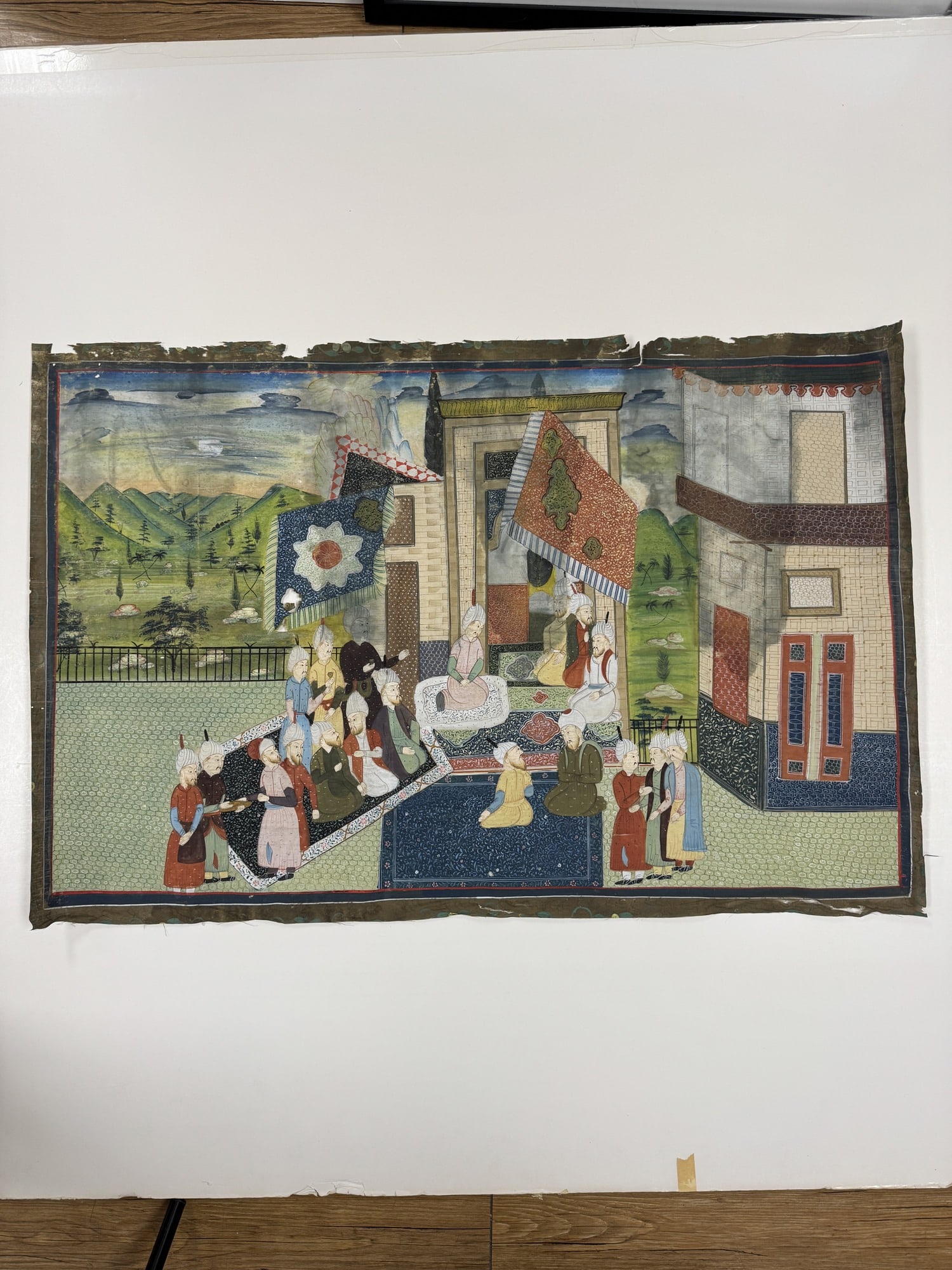 Persian painting on silk (1 of 3)