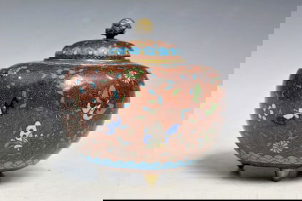 Japanese Cloisonne Incense Burner