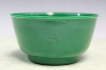 Chinese Green Peking Glass Bowl