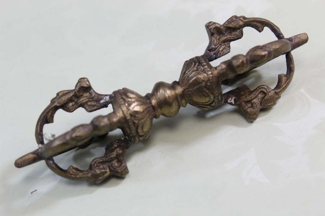 Tibetan Metal Dorje: Tibetan Metal Dorje. L 4.5".