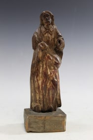 Antique Carved Wood Santos Christ