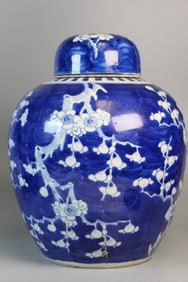 Chinese Blue and White Porcelain Ginger Jar