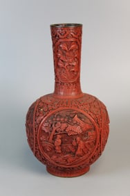 Chinese cinnabar vase