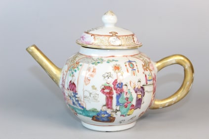 Chinese Export Famille Rose Porcelain Teapot