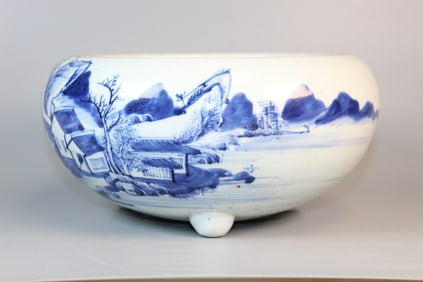 Chinese Blue and White Porcelain Incense Burner