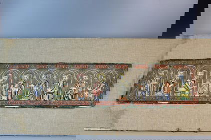 Antique Embroidered Vakas, Priestly Collar with Pearl Decorations.