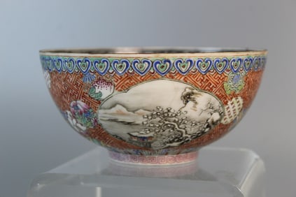 Chinese Egg-shell Famille Rose Porcelain Bowl