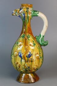 A Chinese Tang-style Sancai Glazed Phoenix-head Ewer