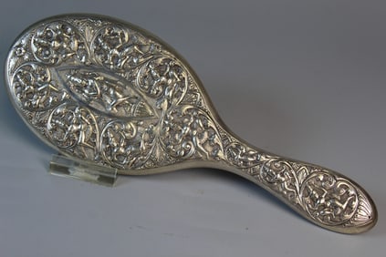 Antique Southeast Asian Silver Mirror