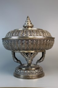 Thai Silver Lidded Compote