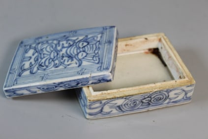Chinese Blue and White Porcelain Box