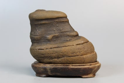 Chinese Scholar's Rock on Wood Stand