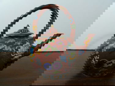 Chinese cloisonne teapot