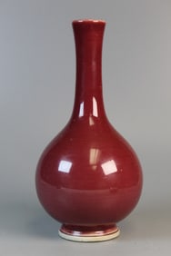 Red Glazed Porcelain Vase