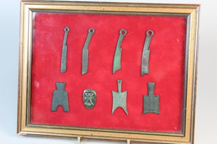 Framed Collection of Chinese Coins