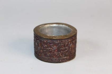 Chinese Carved Coconut Napkin Ring