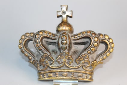 Vintage Brass Crown Wall Plaque