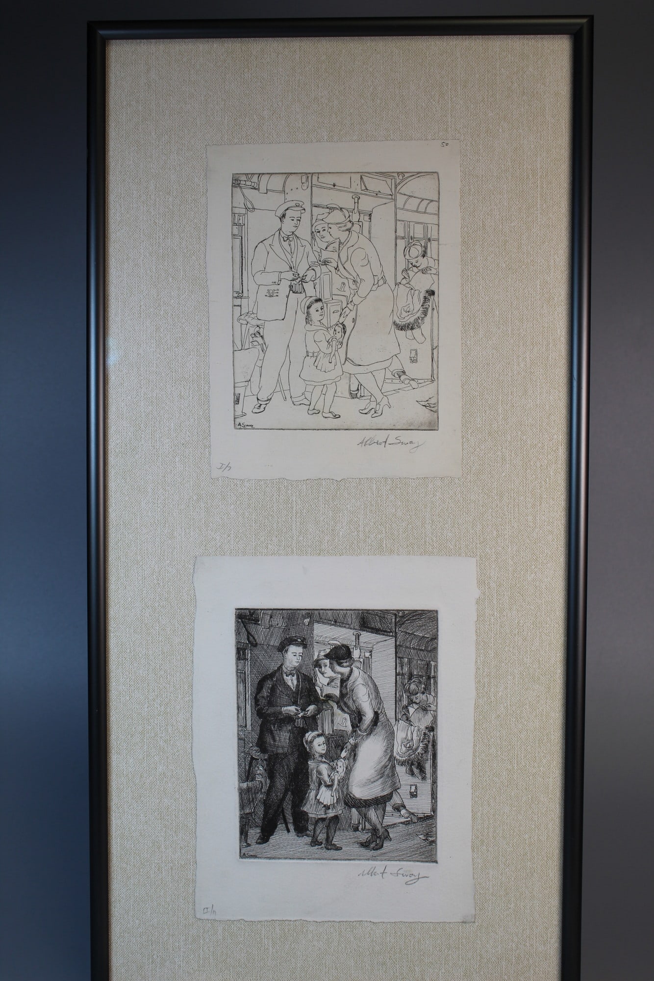 Two Etchings by Albert Sway (American 1913-2003) (1 of 5)