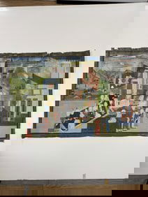 Persian painting on silk