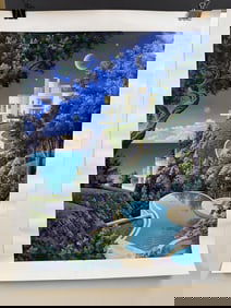 Jim Buckels "Venus Rising" limited edition embellished serigraph on canvas