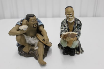 Two Chinese Shiwan Pottery Figures