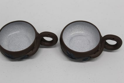 Pair Chinese Yixing Tea Cups