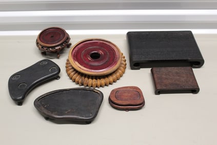 Seven Asian Wood Stands
