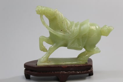 Chinese Carved Soapstone Horse Figure