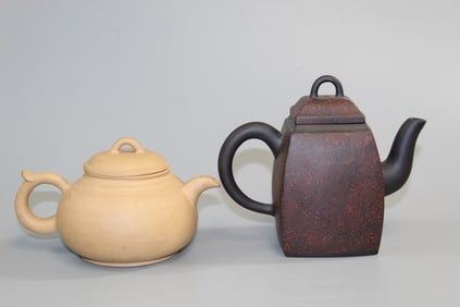 Two Chinese Yixing Teapots