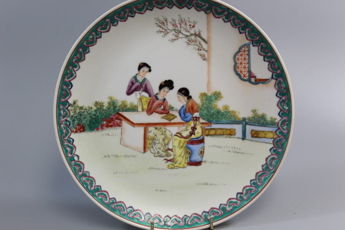Chinese Famille Rose Porcelain Plate (1 of 5)
