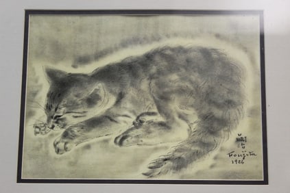 Léonard Tsuguharu Foujita (Japanese-French), Cat Print.