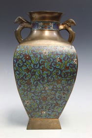 Chinese cloisonne vase, Xuande mark.