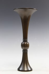 Chinese Bronze Gu Vase