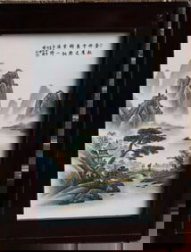 Chinese Famille Rose Porcelain Plaque