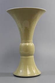 Chinese Yellow Glazed Gu Porcelain Vase
