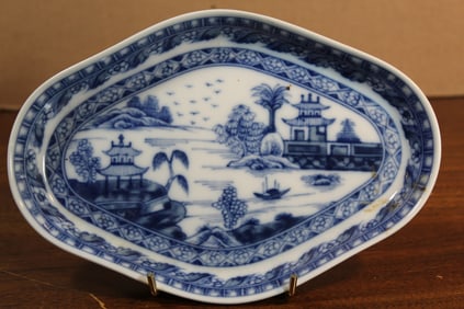 Mottahedeh Blue and White Porcelain Dish