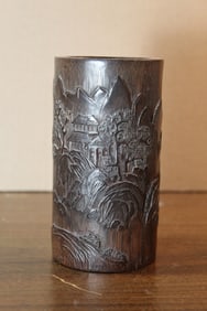 Chinese Carved Bamboo Brush Pot