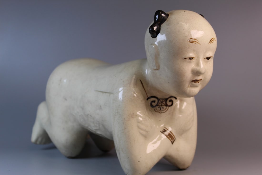 Chinese Cizhou Pottery Boy Pillow (1 of 6)