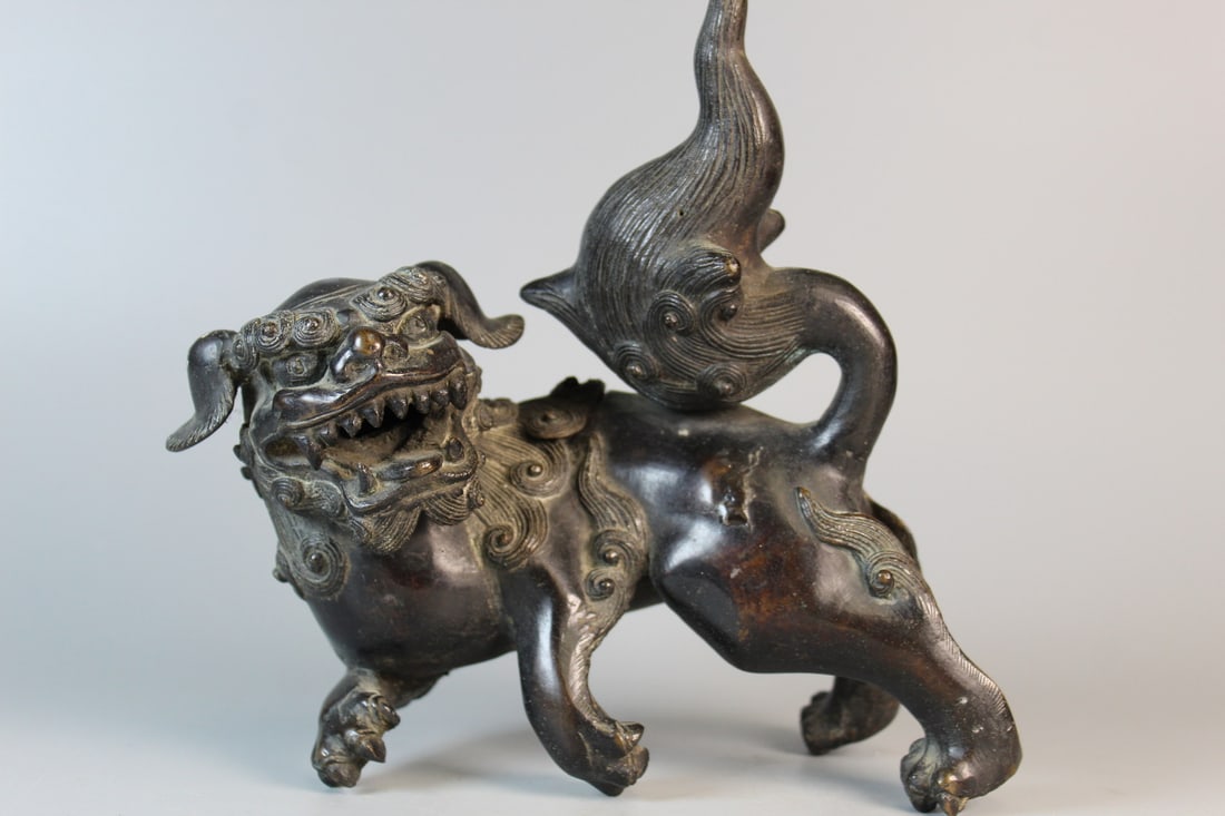 Japanese Bronze Foo Dog Incense Burner (1 of 8)