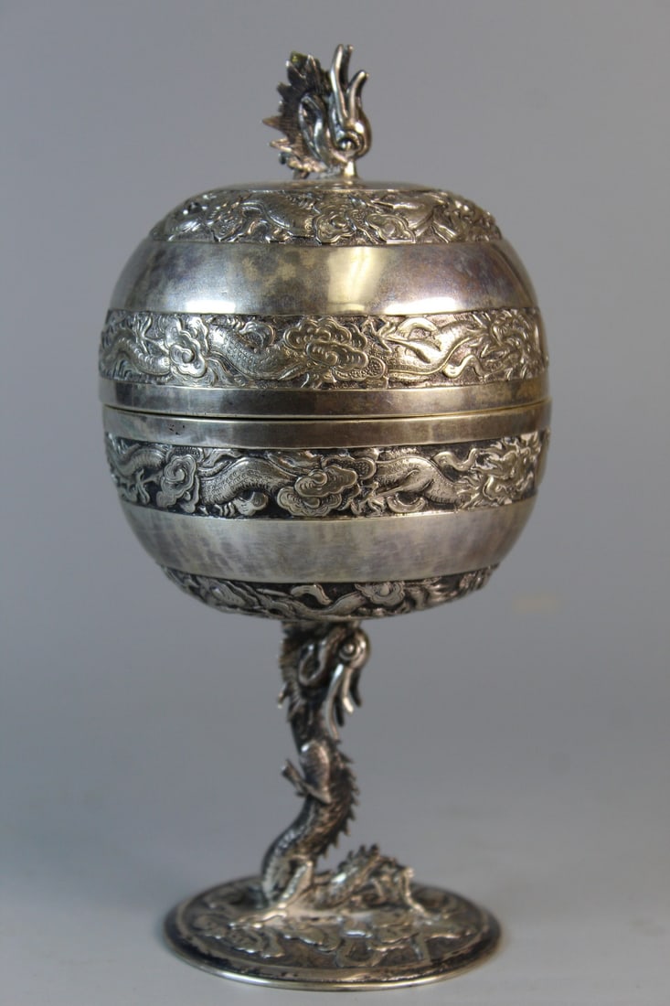 Chinese Silver Covered Bowl (1 of 9)