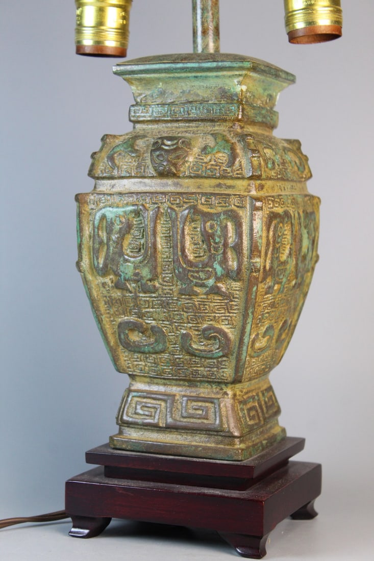Chinese Bronze Vase Lamp (1 of 8)