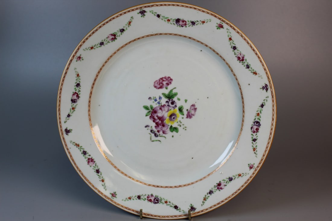 Chinese Export Famille Rose Porcelain Plate (1 of 7)