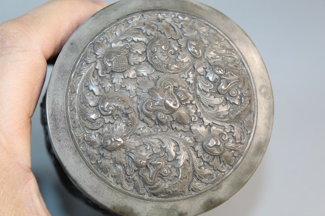 Two Asian Silver Tone Boxes - 3