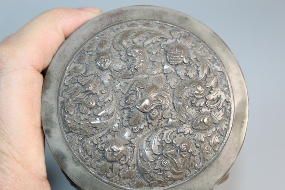 Two Asian Silver Tone Boxes - 7